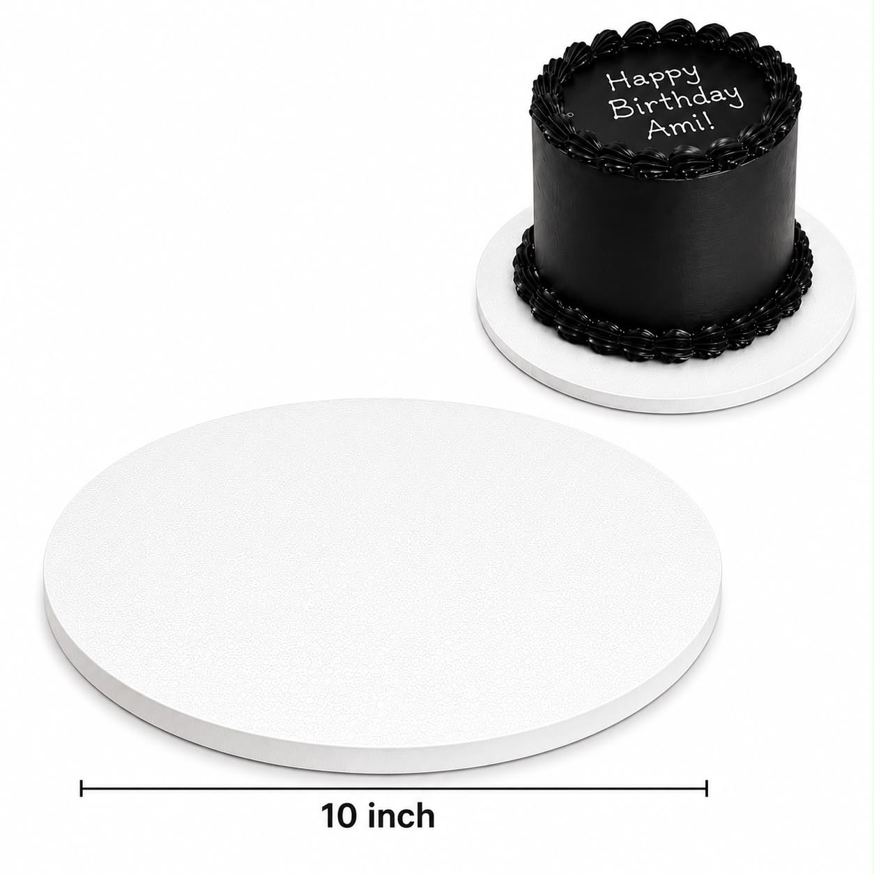10inch Wooden Drum Round Cake Board