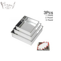 3Pcs Silver Sqaure Pan Set 6,7,8 inches