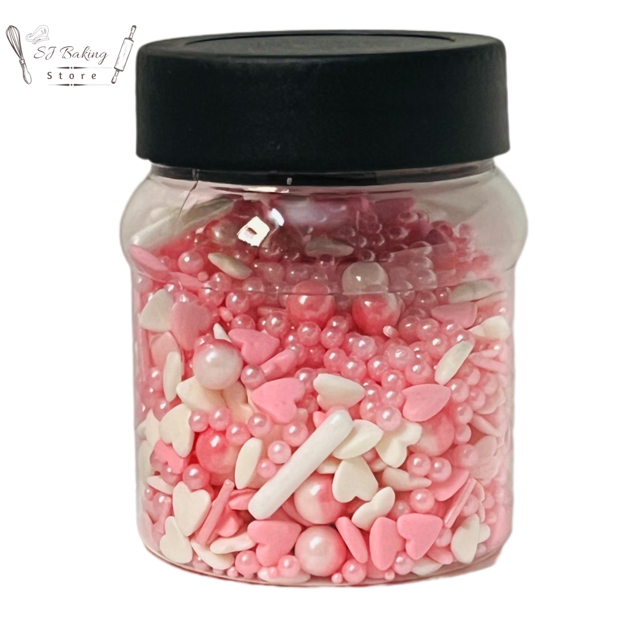 Edible Pink Mix Super Shine Sprinkles (100gm)