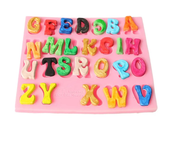 Capital Letter Alphabet Silicone Fondant Mold (design 1)
