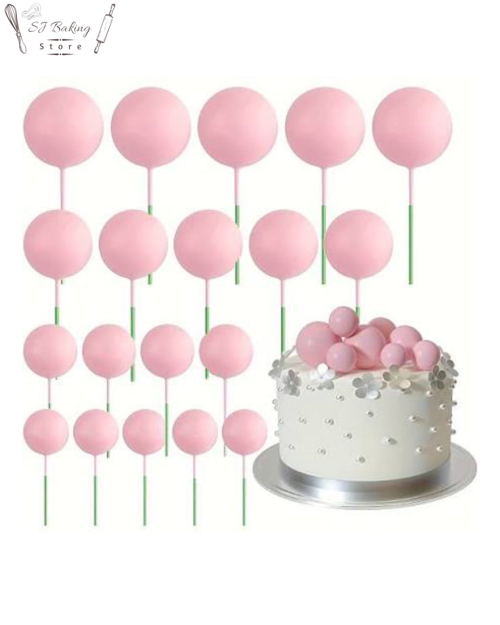 Light Pink Color Faux Balls
