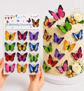 Standard Size Multi Butterflies For Cake Decoration (12Pcs)