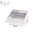 8 Inch Silver Sqaure Cake Pan