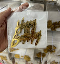 Happy Birthday Acrylic Tag Pack of 5 (design 3)