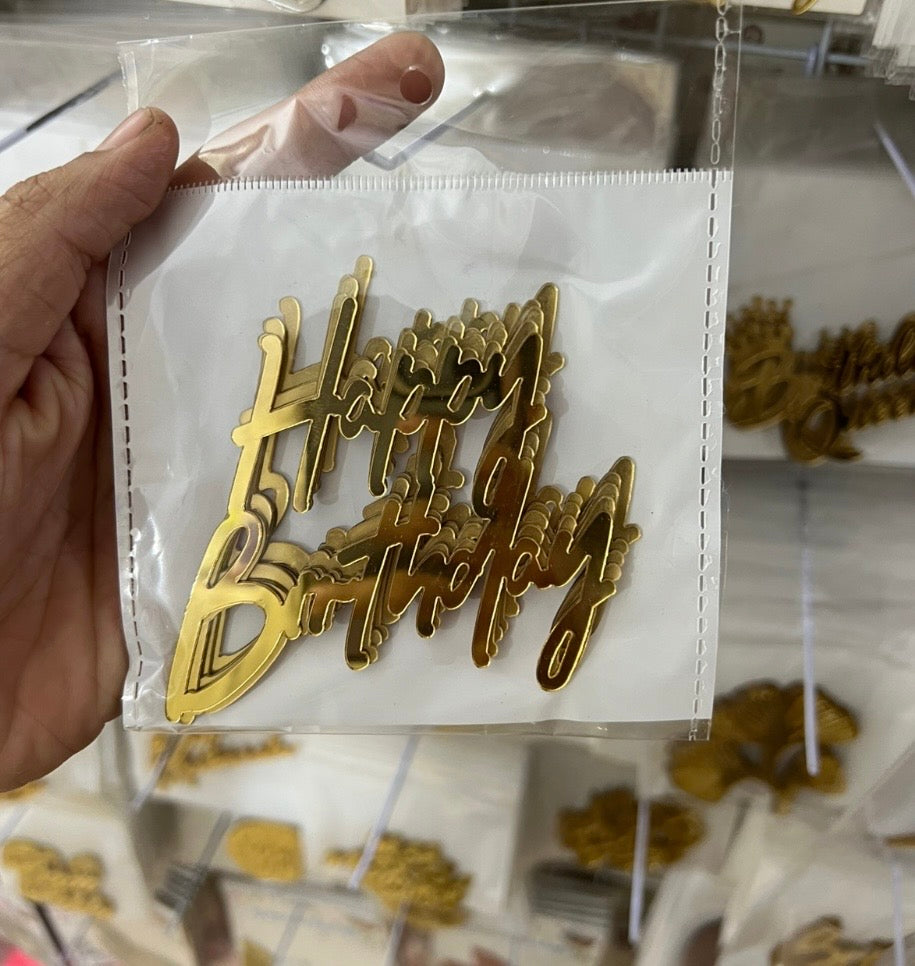 Happy Birthday Acrylic Tag Pack of 5 (design 3)