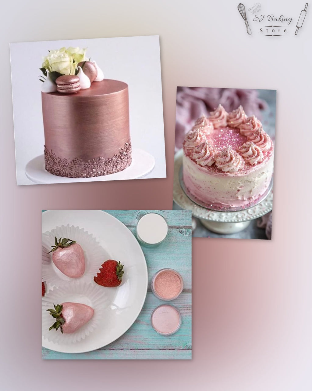 Edible Pink Gliter For Cake Decoration