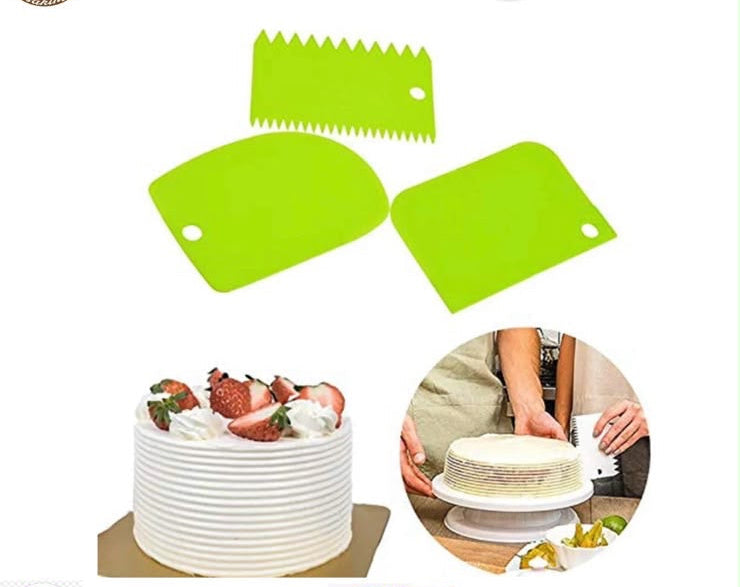 3pcs Cake Scraper Set