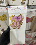 3D Pink & Gold  Butterflies Pack of 6Pcs