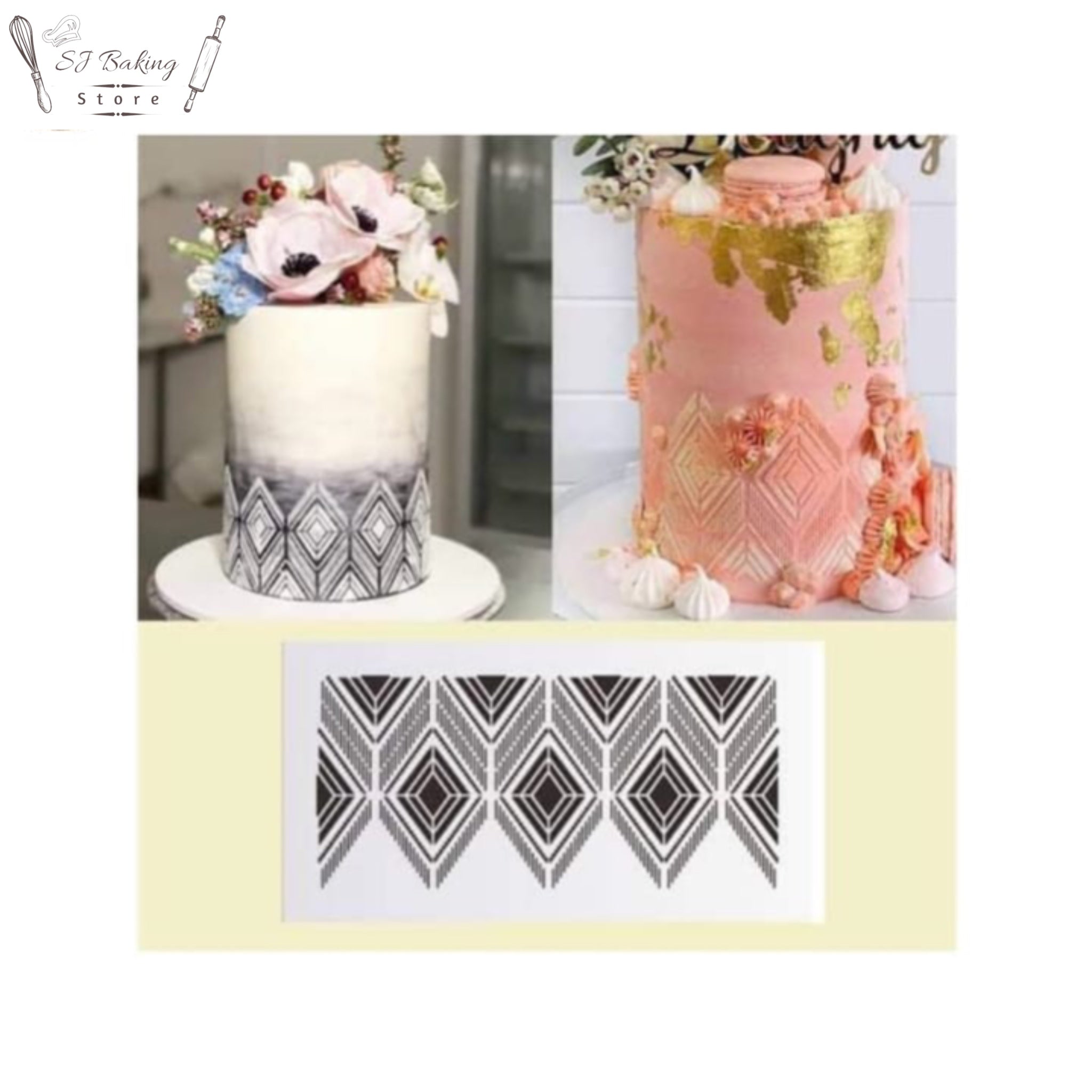 Bohemian Cake Stencils