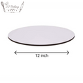 12 Inch White Round Cake Base