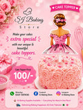Girl Cake Topper (Design 4)