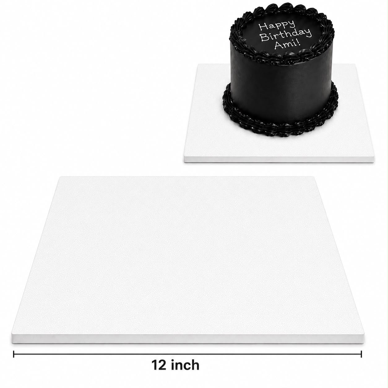 12inch Wooden Drum Square Cake Board