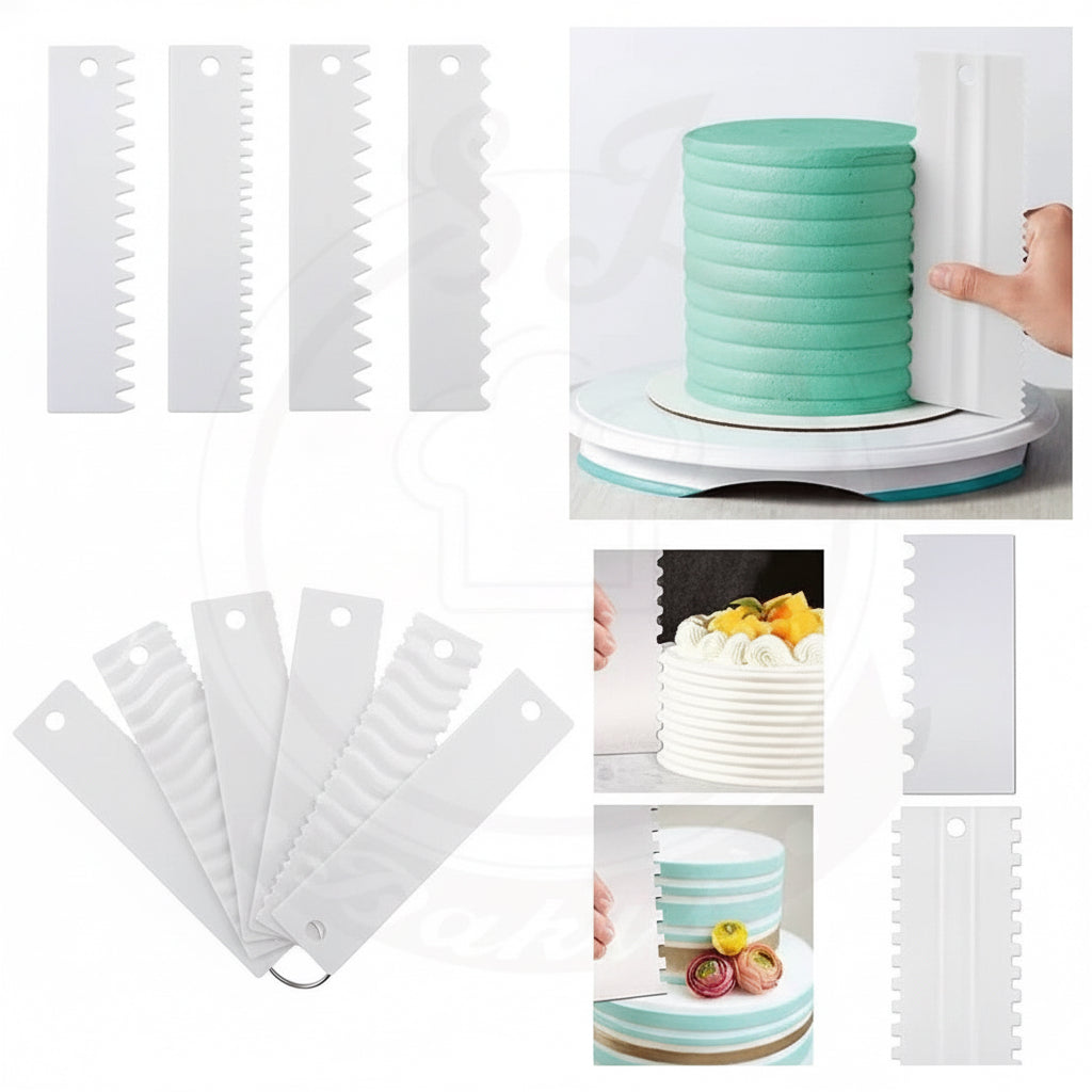 4pcs Long Icing Scraper Set