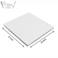 8 Inch White Sqaure Cake Base