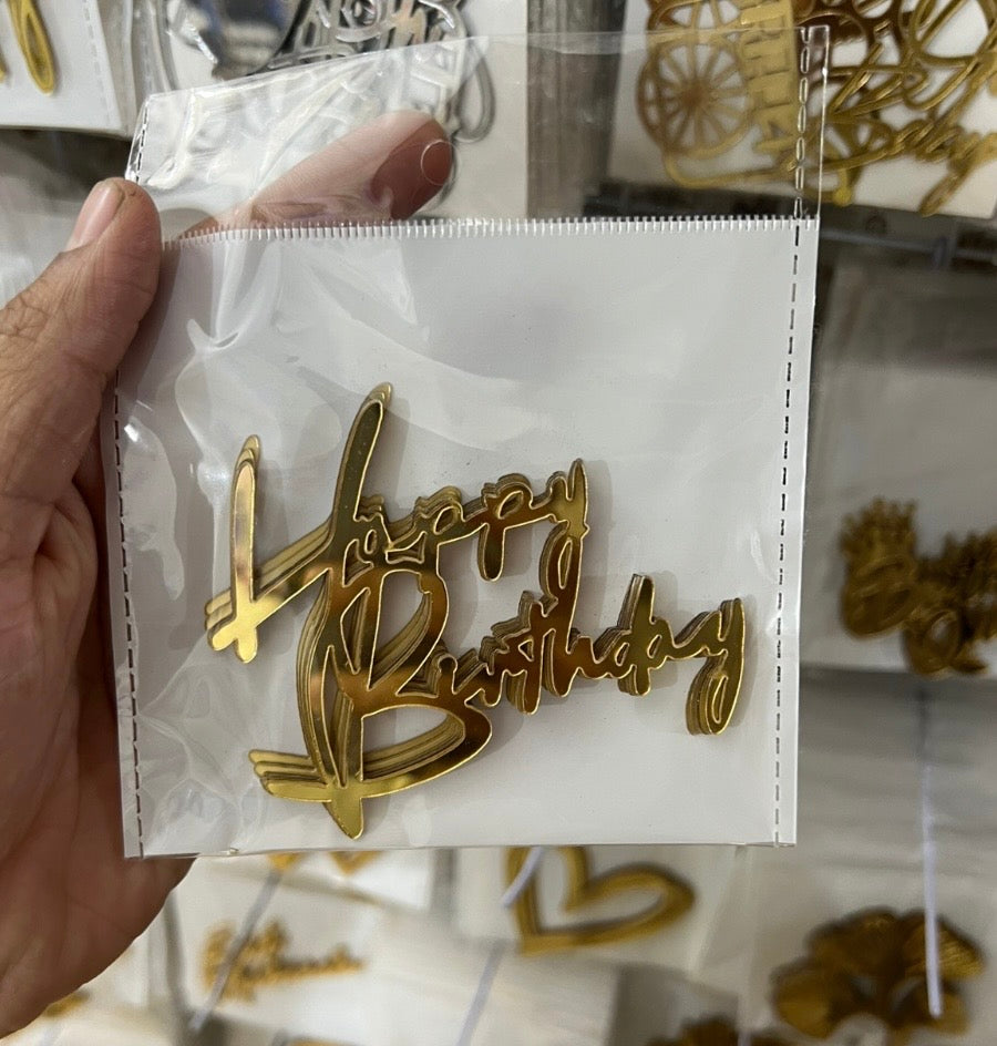 Happy Birthday Acrylic Tag Pack of 5 (design 2)