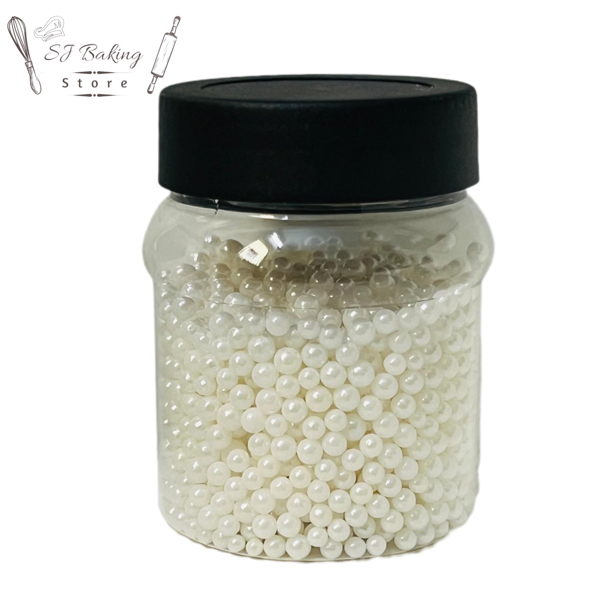 2MM Edible imported White Pearls (100gm)