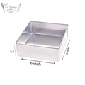 6 Inch Silver Sqaure Cake Pan