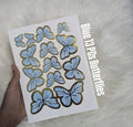 3D Blue Butterflies Pack of 13Pcs