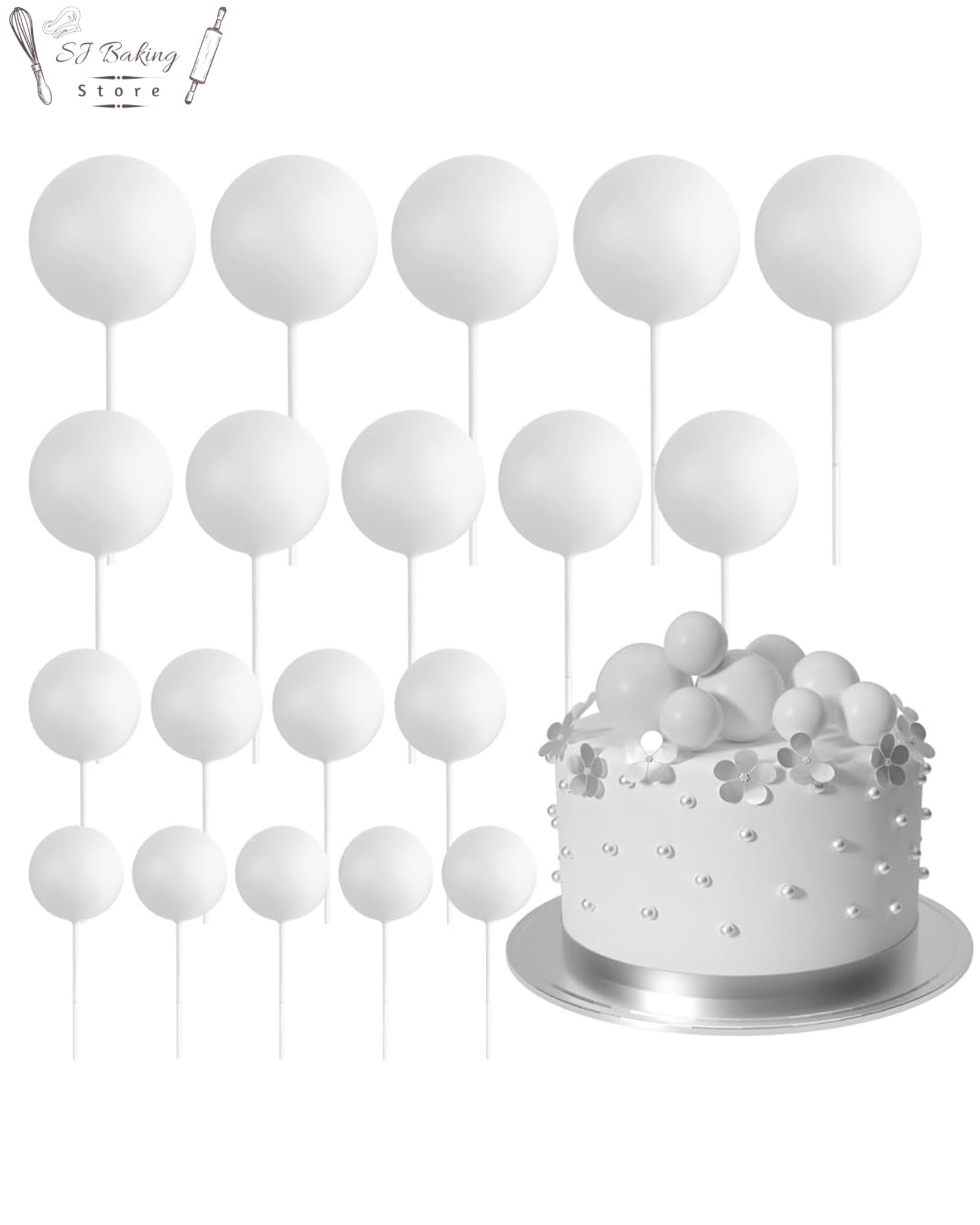 White Color Faux Balls