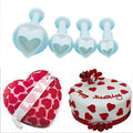 4pcs Heart Plunger Cutter