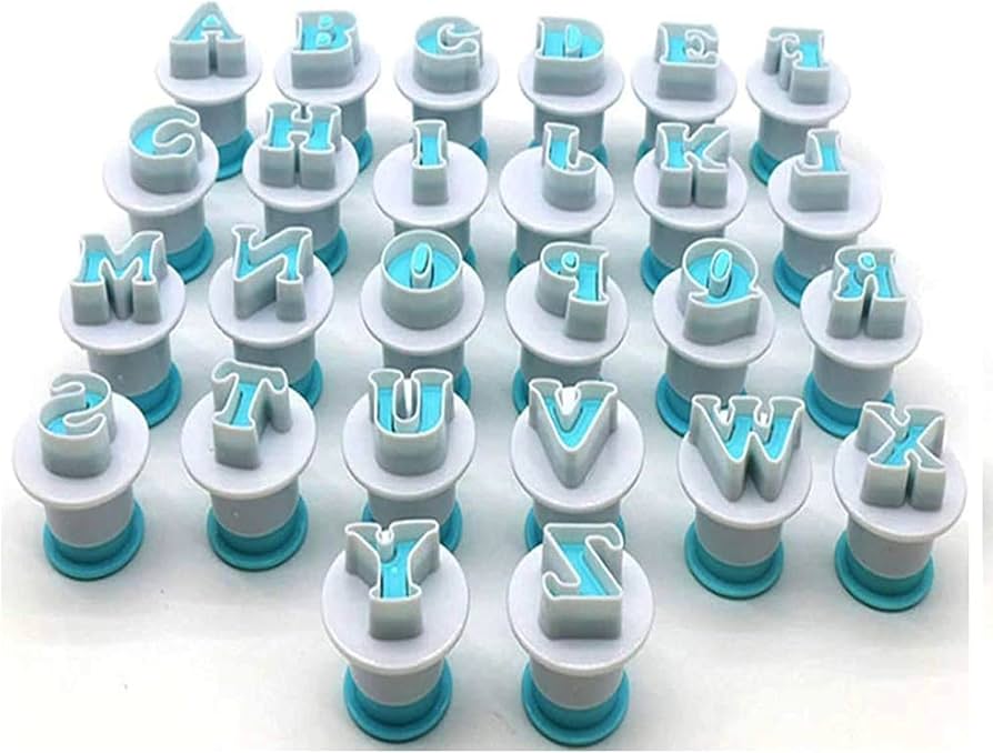 36pcs Alphabet & Number Plunger Cutter Set