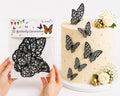 3D Black & White Butterflies For Cake Decoration (12Pcs)