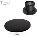 10 Inch Black Round Cake Base
