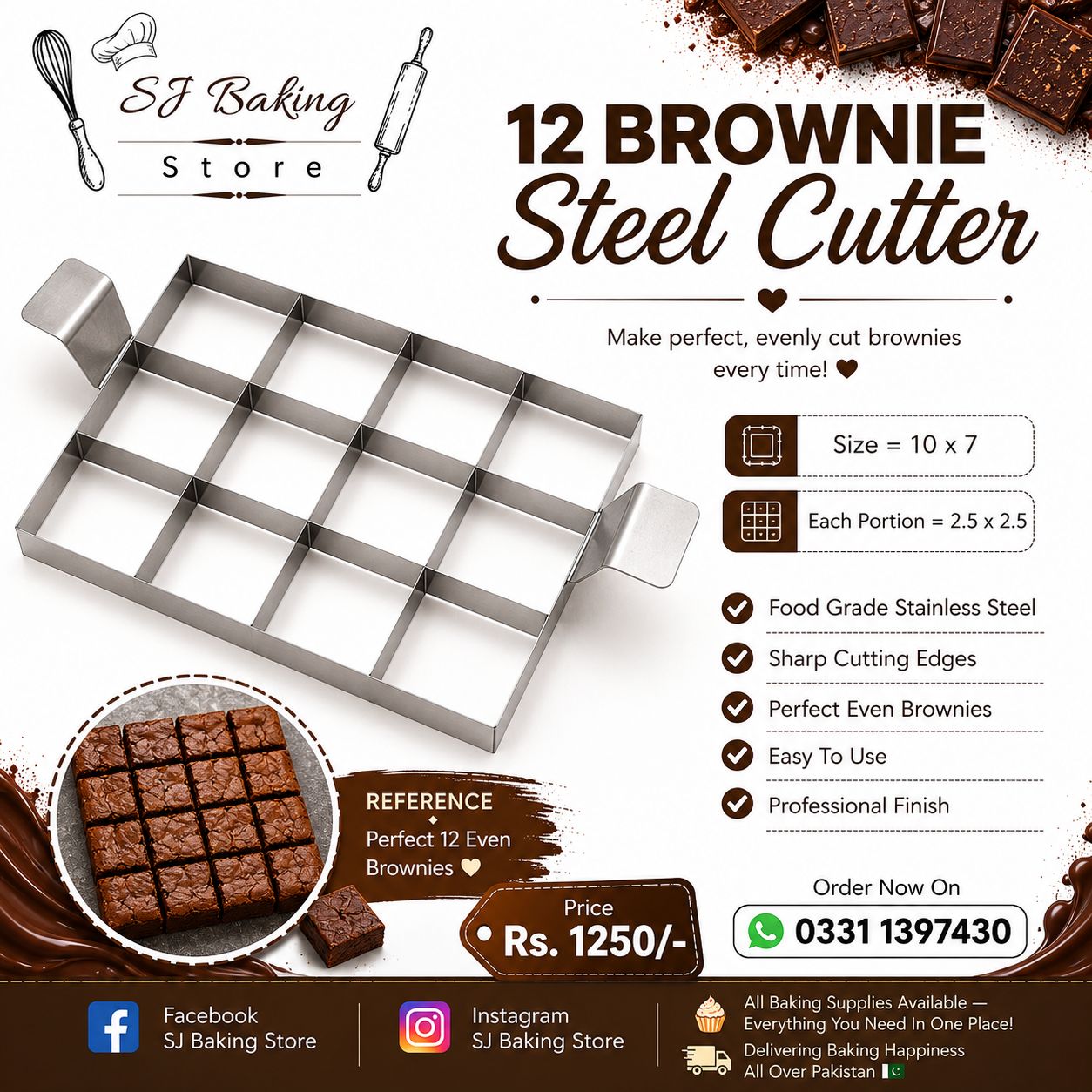 12pcs Brownie Cutter