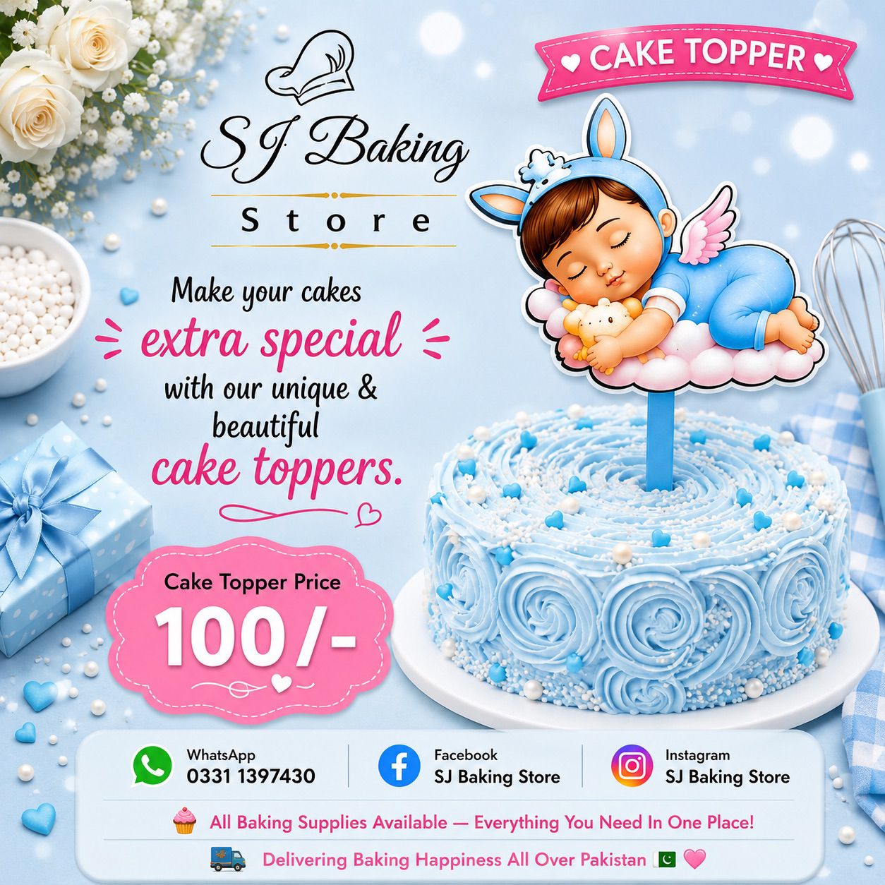 Baby Boy Cake Topper