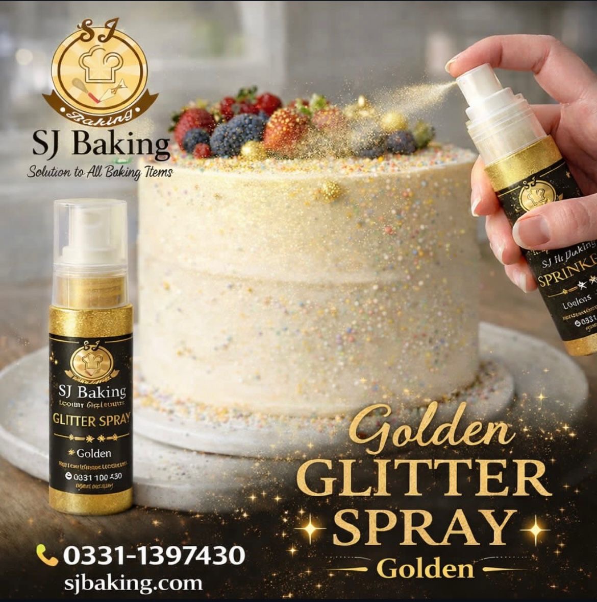 Edible Golden Gliter Spray