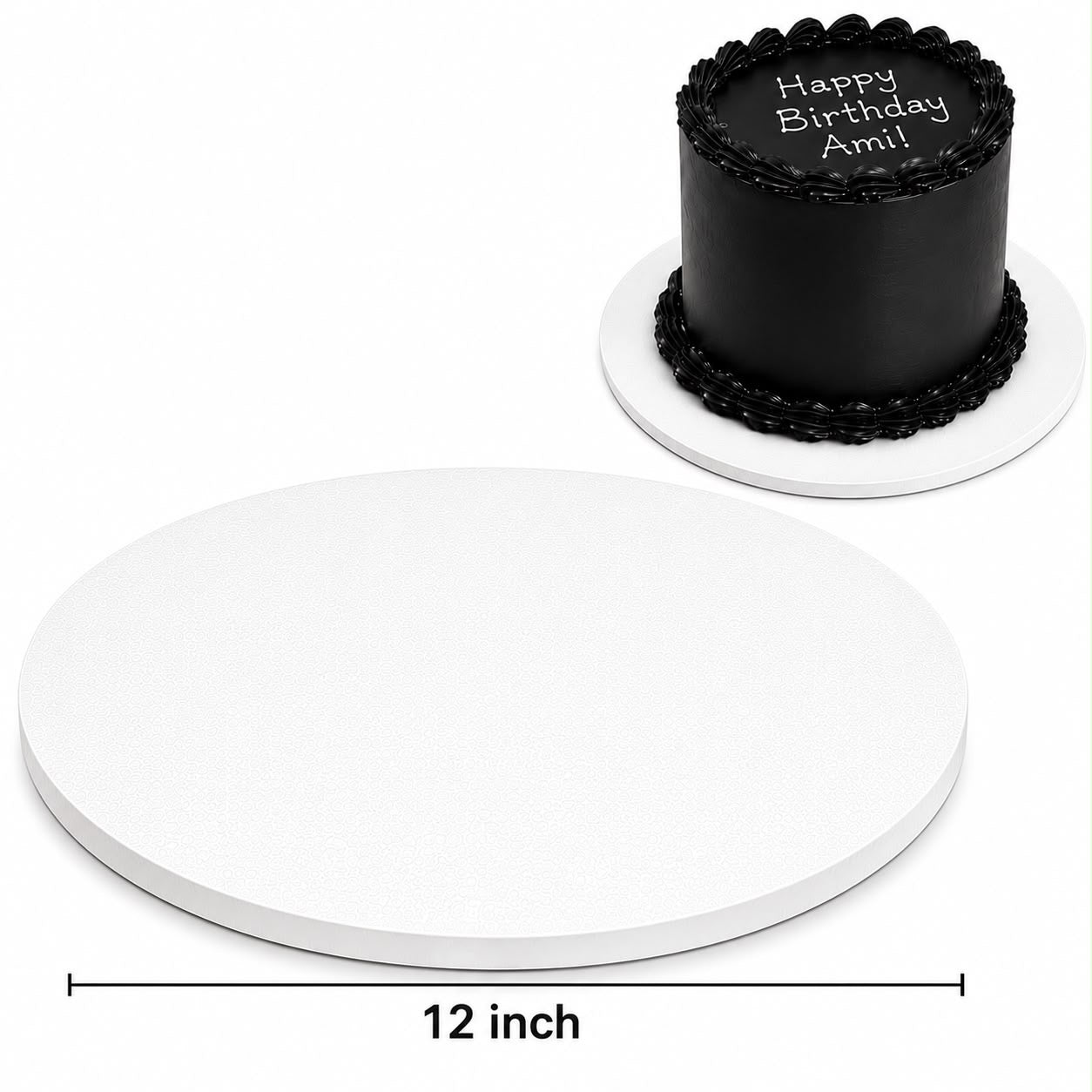 12inch Wooden Drum Round Cake Board