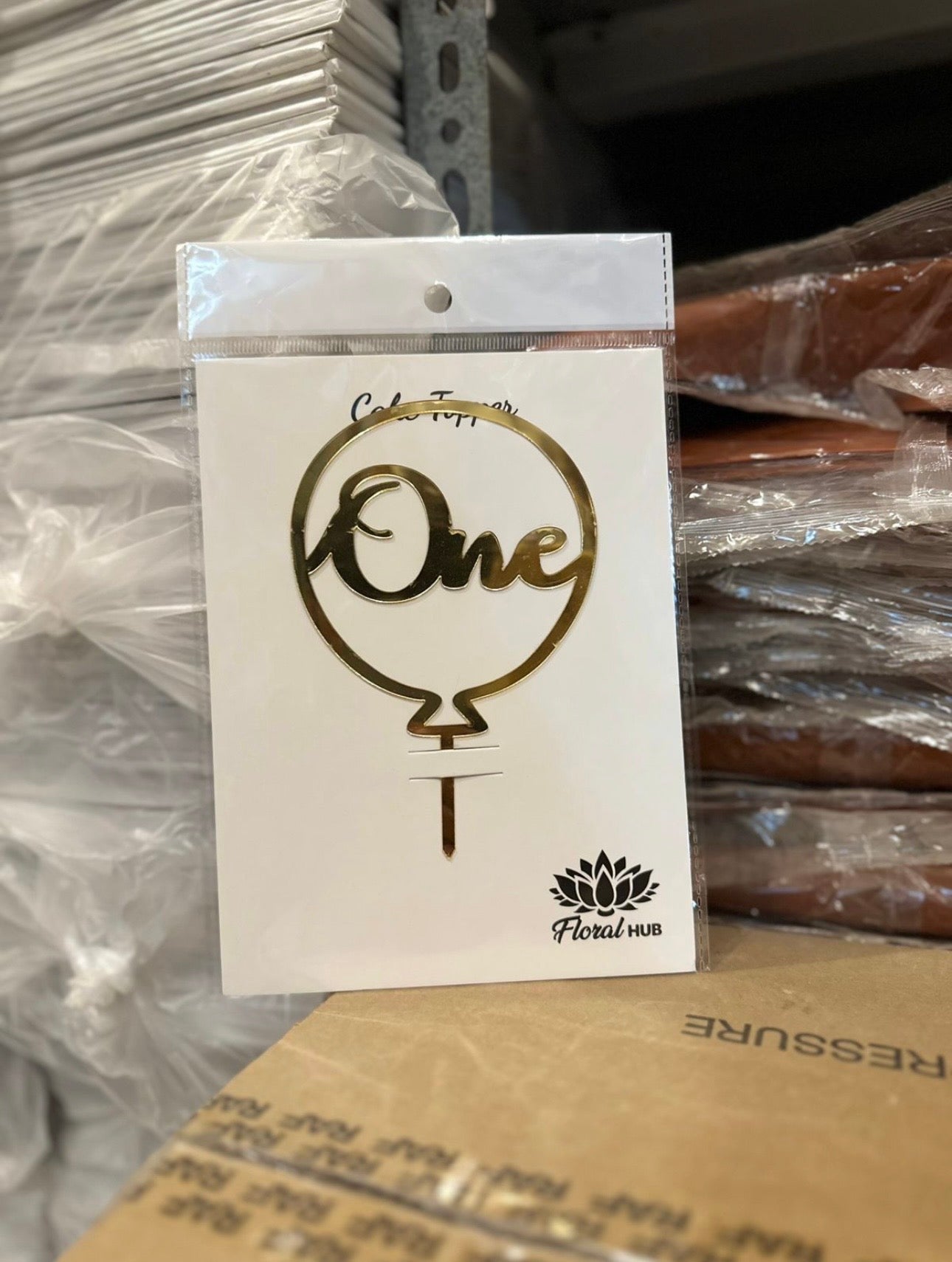 One Acrylic Cake Topper