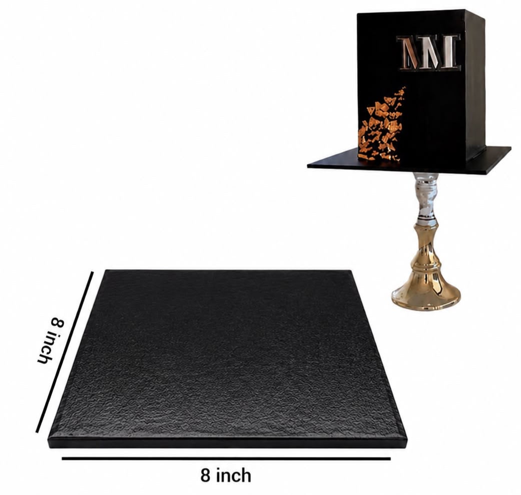 8inch Black Square Normal Cake Base