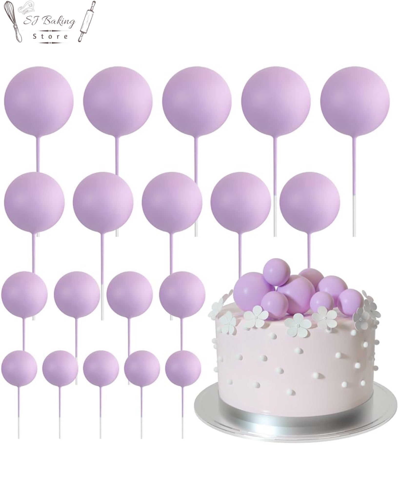 Light Purple Color Faux Balls