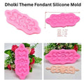 Dholki Theme Fondant Silicone Mold (design 1)