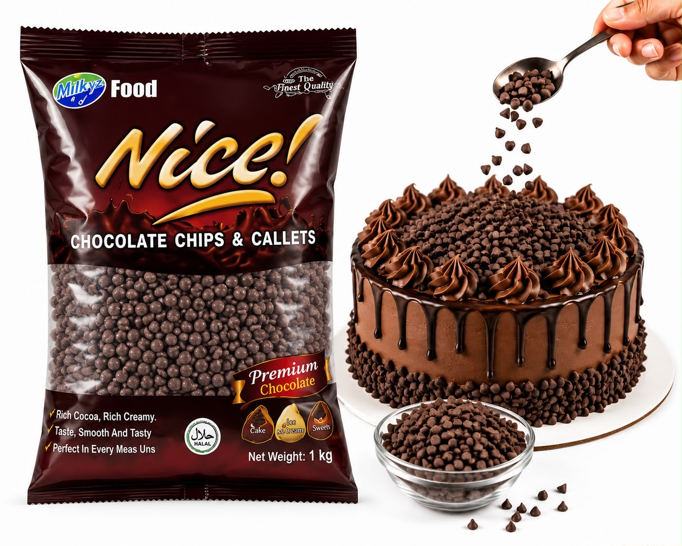 Milkyz Food Nice Chocolate Chips 1kg