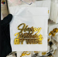 Happy Birthday My Wife Acrylic Tag Pack of 5