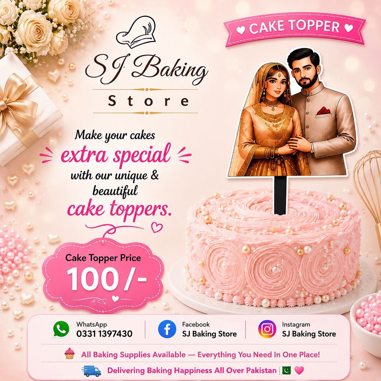 Wedding Couple Cake Topper