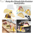 Pastry Box Triangle Cake Container- Pack of 10 Pieces
