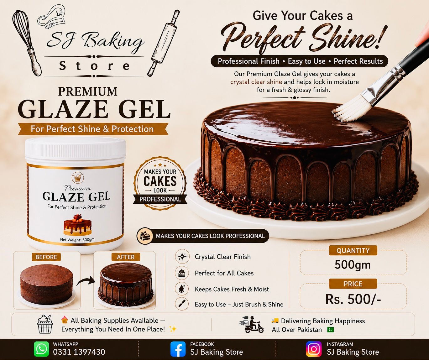 Premium Glaze Gel (500gm)