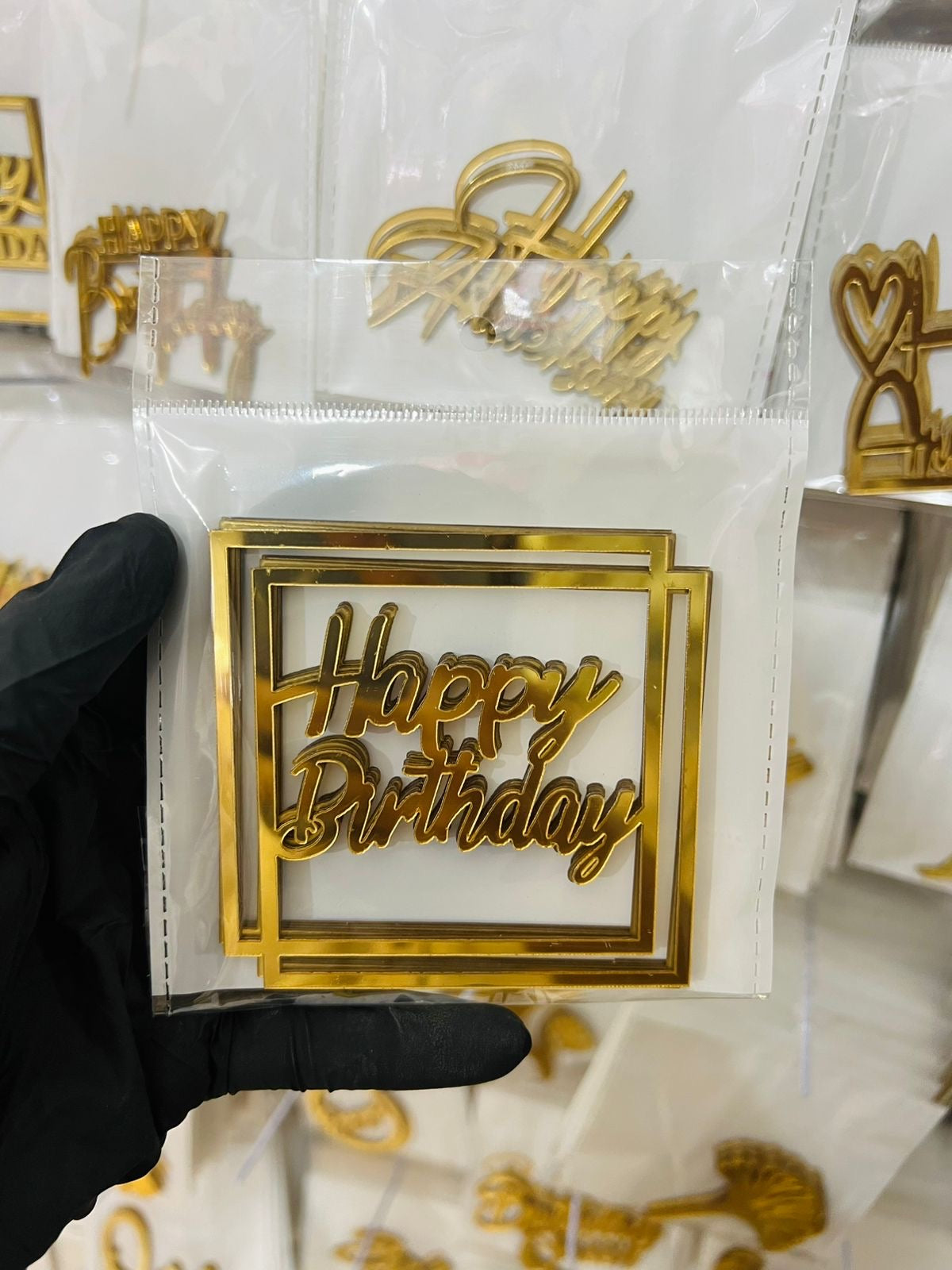 Happy Birthday Acrylic Tag Pack of 5 (design 7)
