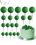 Green Color Faux Balls