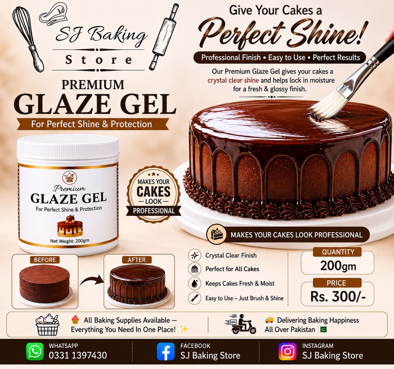 Premium Glaze Gel (200gm)