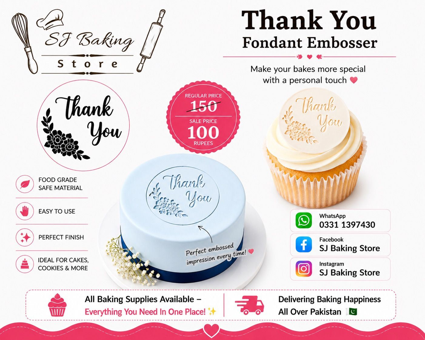 Thank You Fondant Embosser