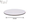 8 Inch White Round Cake Base