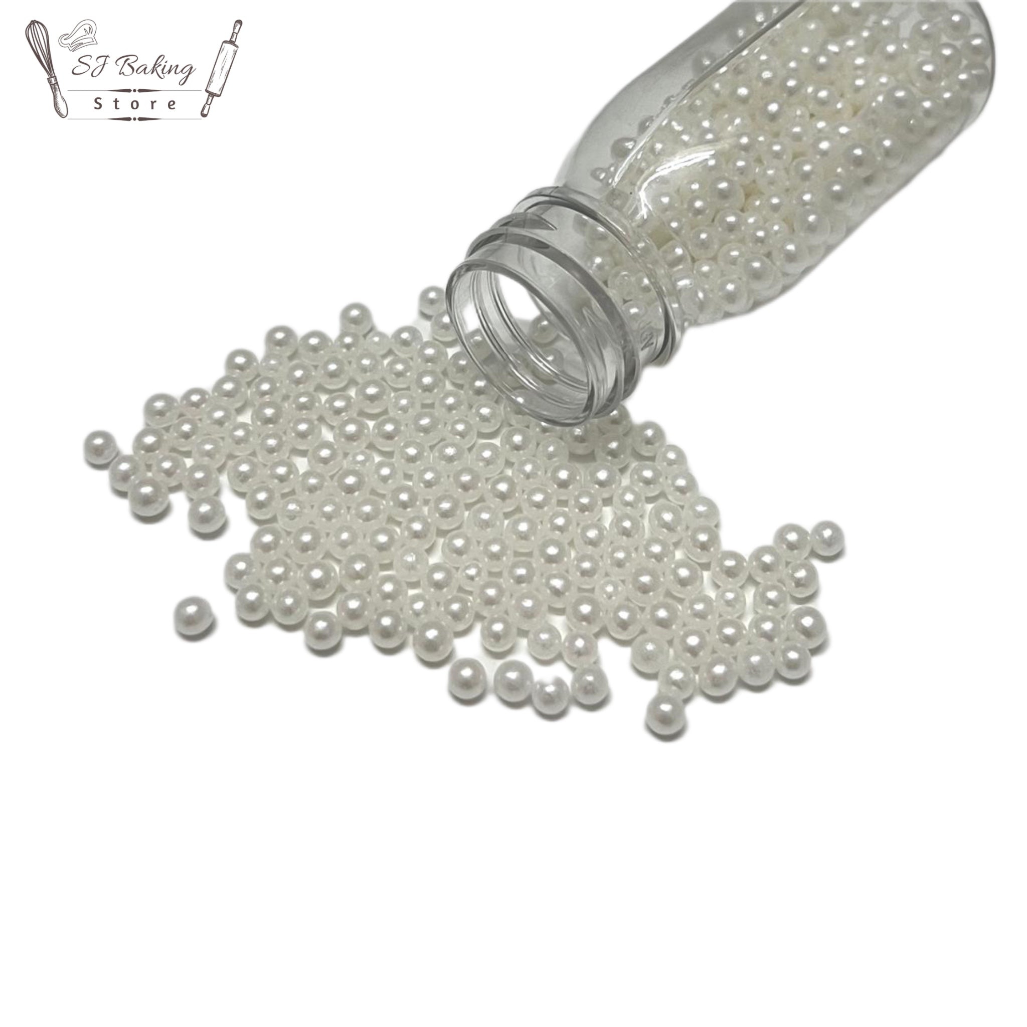 4 MM Edible Imported White Pearls (25gm)