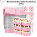 Pink Aluminium Loaf Cake Box- 10 Pieces