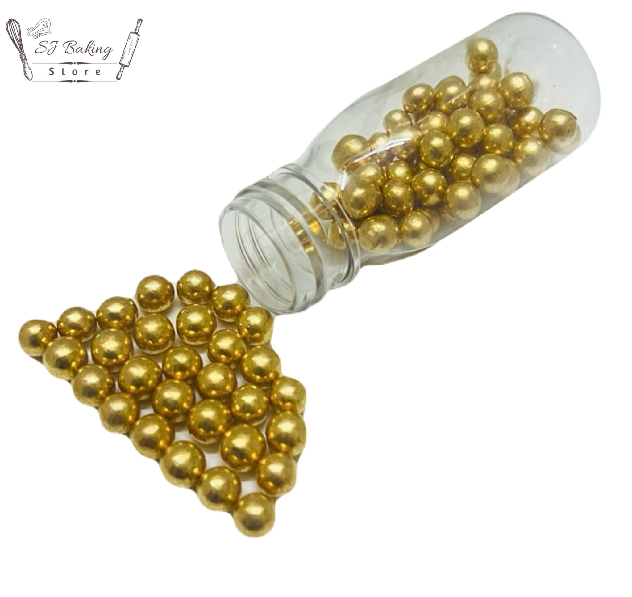 7 MM Edible Golden Pearls (25grm)