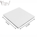 12 Inch White Sqaure Cake Base