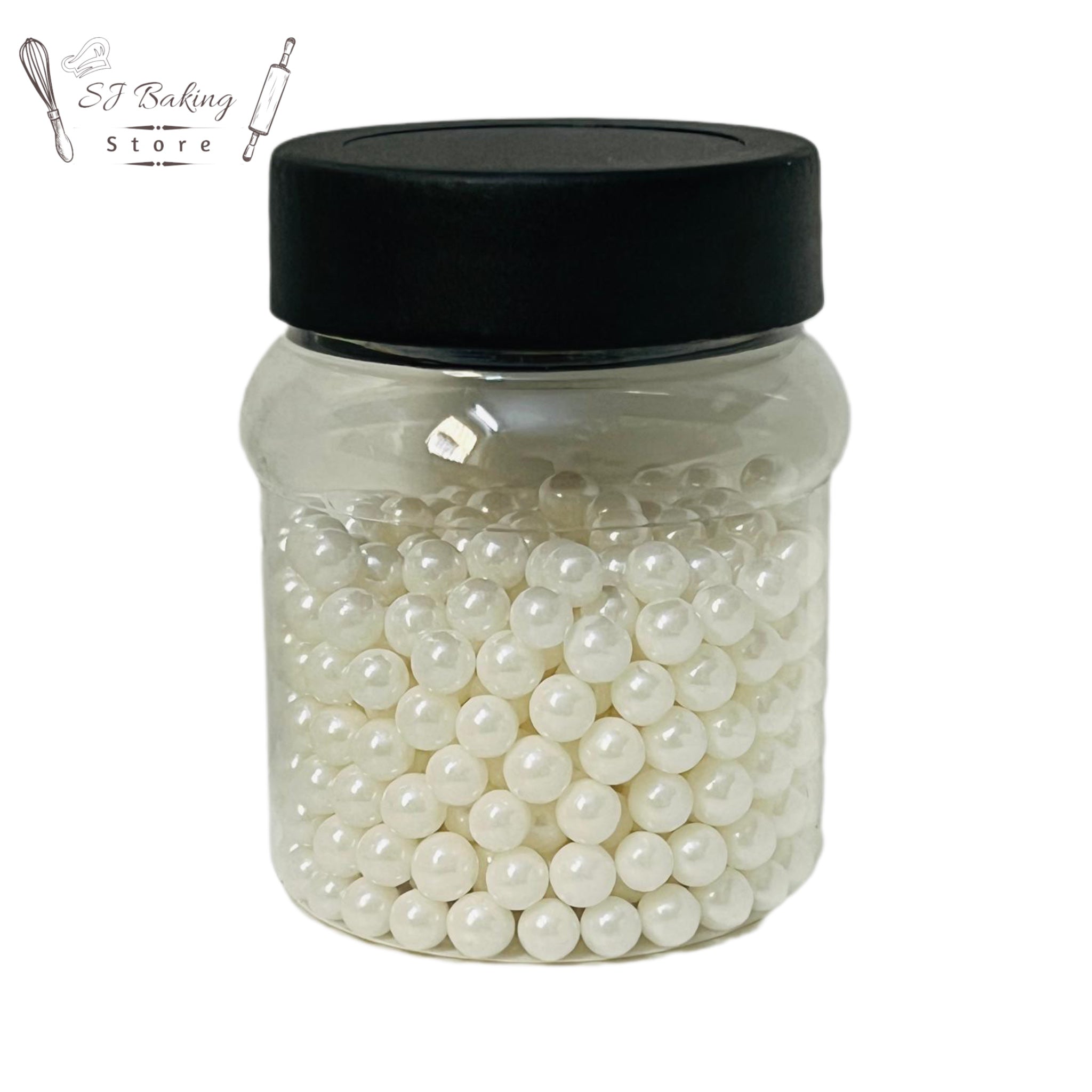 7MM Edible imported White Pearls (100gm)